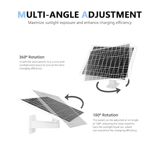 4 Pack Solar Panel Charger Compatible with Ring Solar Panel (2nd Generation), 8W Ring Outdoor Camera Plus,Outdoor Cam (Stick Up Cam), Stick Up Cam Pro, Spotlight Cam Plus, Spotlight Cam Pro 10FT Cable