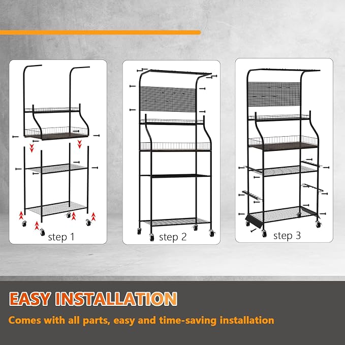Heavy Duty Fishing Rod Rack, Fishing Organizer for Garage, Fishing Gear Holder for Garage with Movable Wheels