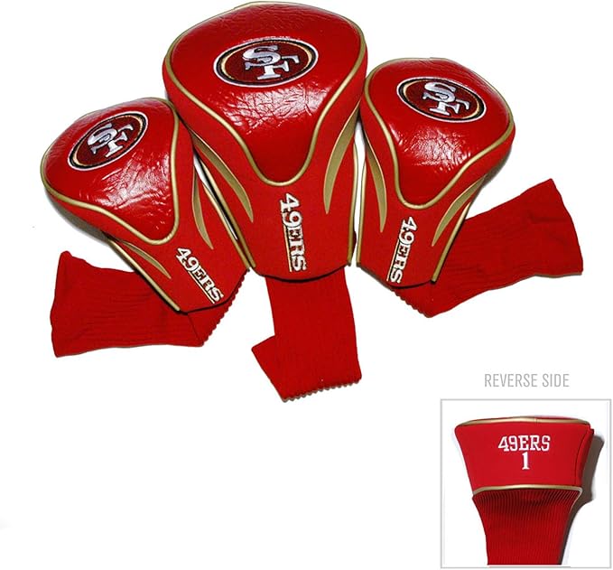 Team Golf NFL Cincinnati Bengals Contour Golf Club Headcovers (3 Count) Numbered 1, 3, & X, Fits Oversized Drivers, Utility, Rescue & Fairway Clubs, Velour Lined for Extra Club Protection