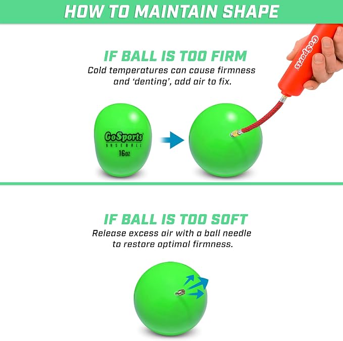 GoSports Weighted Training Balls - Choose Baseball or Softball - Hitting & Pitching Training for All Skill Levels - Improve Power and Mechanics