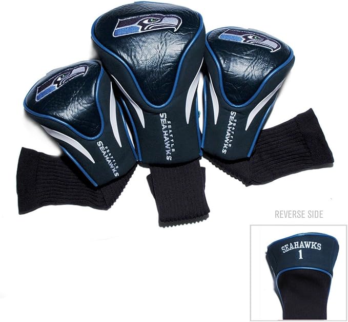 Team Golf NFL Cincinnati Bengals Contour Golf Club Headcovers (3 Count) Numbered 1, 3, & X, Fits Oversized Drivers, Utility, Rescue & Fairway Clubs, Velour Lined for Extra Club Protection