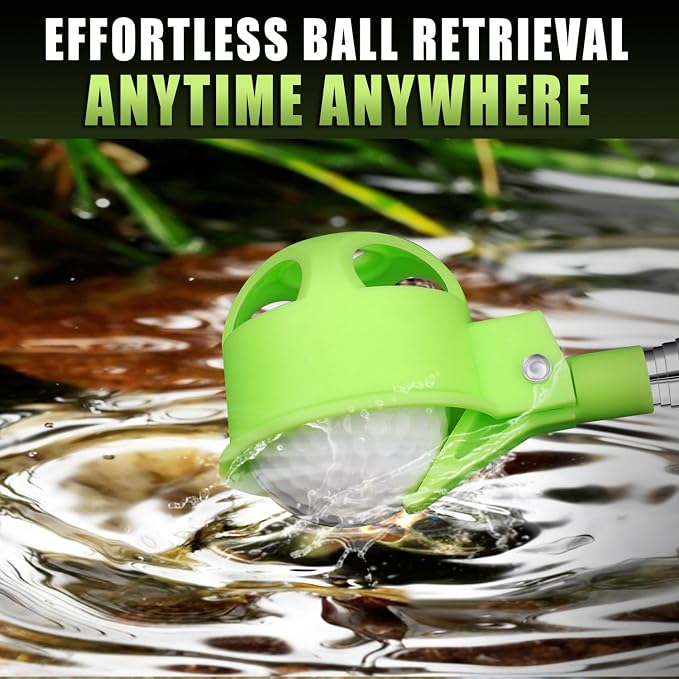 Golf Ball Retriever for Water,9Ft/12Ft/14.5Ft/16.3Ft Telescopic Stainless Steel with Locking Clip Golf Ball Retriever