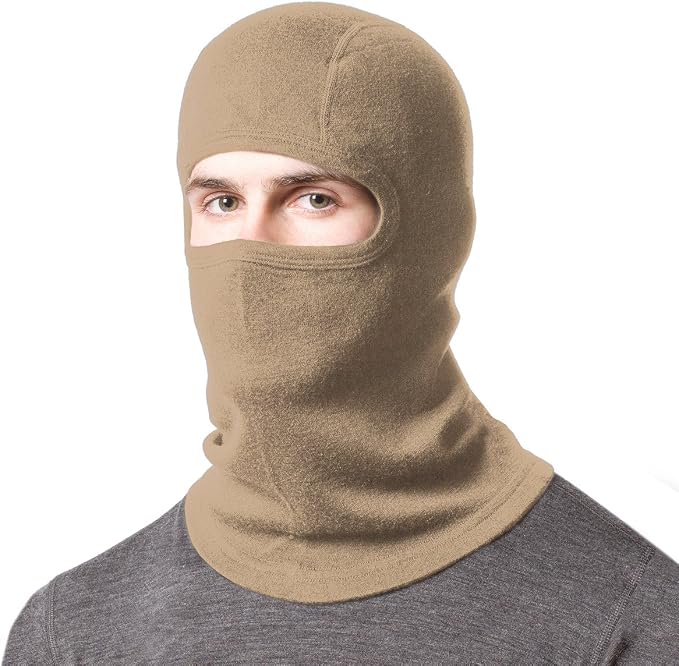 100% Merino Wool Balaclava - Winter Ski Mask - Face Mask - Cold Weather Gear