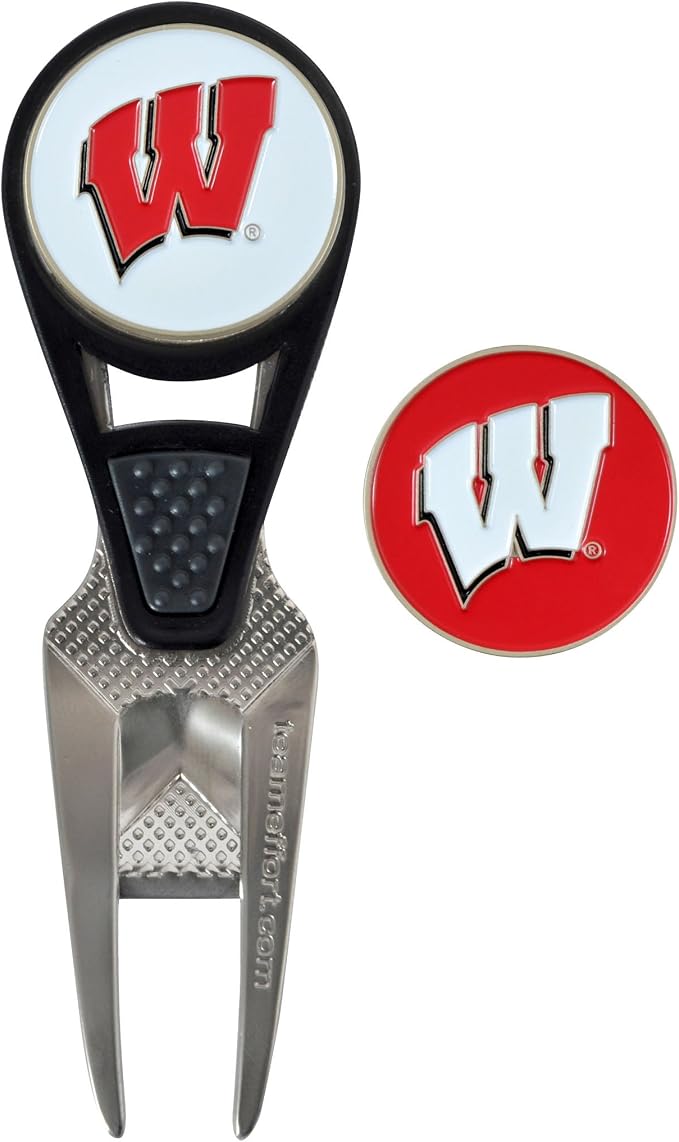 Team Effort Collegiate CVX Ball Mark Repair Tool & 2 Ball Markers