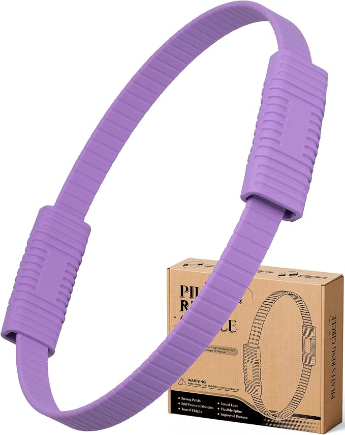 SUBCULTUREPICK Pilates Ring, Silicone Magic Pilates Rings, Lightweight & Durable Flexible Fitness Circle Exercise Equipment for Toning Arms, Thighs,Legs, Core,Yoga & Physical Therapy