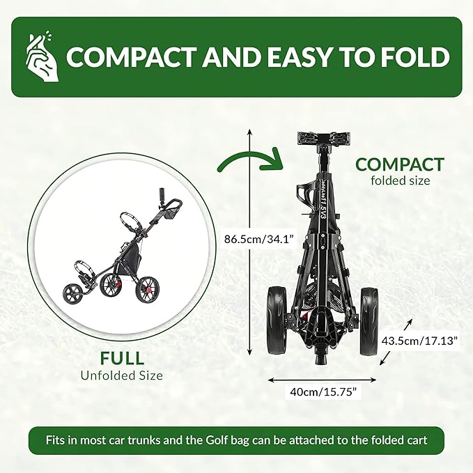 Caddytek Golf CaddyLite 11.5 V3 Superlite Deluxe Push Cart