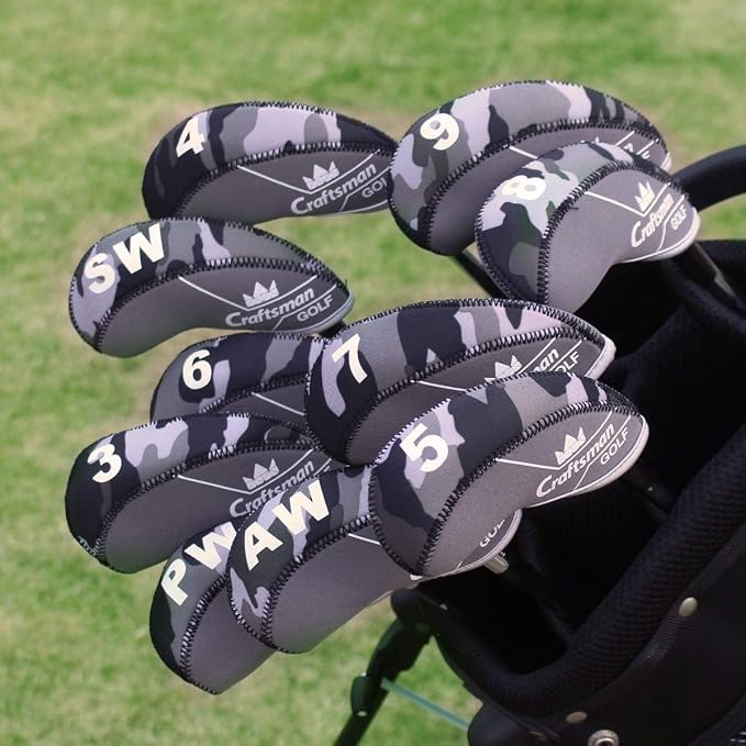 Craftsman Golf US Flag Neoprene Golf Club Head Cover Wedge Iron Protective Headcover for Callaway, Ping, Taylormade, Cobra, Etc.