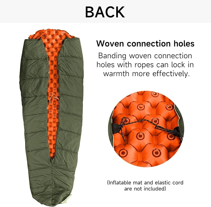Camping Hammock with Mosquito Net and Top Quilt, Ultralight Sleeping Bag Topquilt, Warm Insulation Sleeping Quilt for Outdoor Hammock Camping