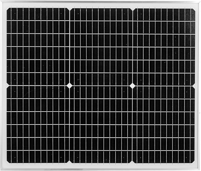VEVOR 50W 12V Solar Battery Charger Maintainer, Mono Solar Panel Trickle Battery Charger with Upgraded MPPT Controller, IP65 Waterproof for Car Boat RV Trailer Flat Rooftop (Bracket Not Included)