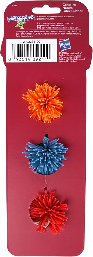 Koosh MINI Balls, Mini Variety 3 Pack - Beach Outdoor Games for Adults and Family, Fidget Toys, Koosh Balls, Screen-Free, Ages 3+