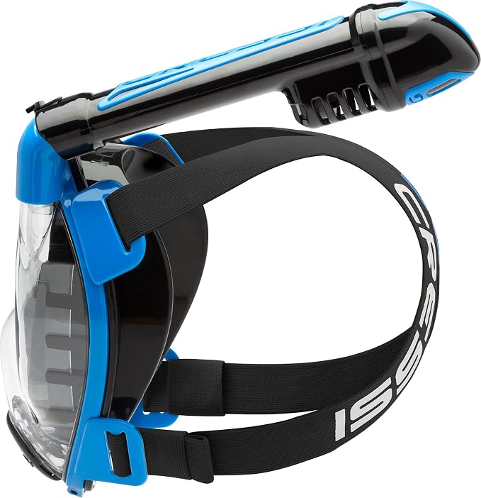 Cressi Adult Snorkeling Full Face Mask - Wide Clear View, Anti-Fog System - Easy Breathing: Safety First - New 2019 - Duke Dry: Designed in Italy: Quality Since 1946