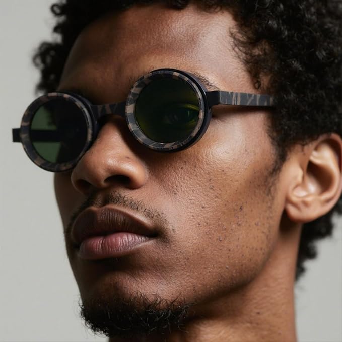 Polarized Adjustable Sunglasses HD Retro Round Glasses with ND Filter Lenses for Fishing/Street Photography Men Women