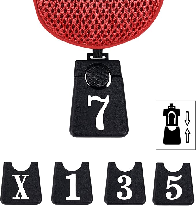 Andux 5pcs/Set Mesh Golf 460cc Driver Fairway Wood Club Head Covers Long Neck with No. Tags