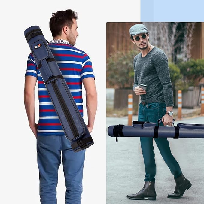 GSE Games & Sports Expert 2x2 Deluxe Hard Billiard Pool Cue Stick Carrying Case, Billiard Cue Case, Billiards Accessories (Several Colors Available)