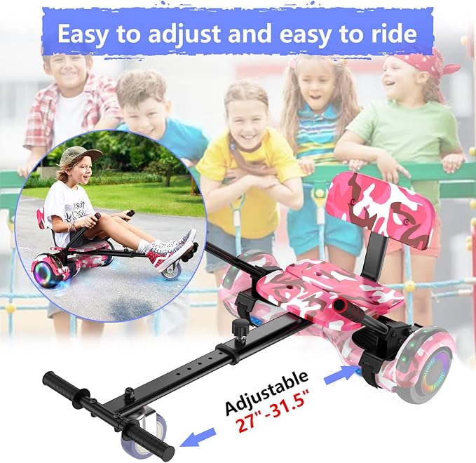 LIEAGLE Hoverboard, 6.5" Self Balancing Scooter Hover Board with Bluetooth Wheels LED Lights for Kids Adults