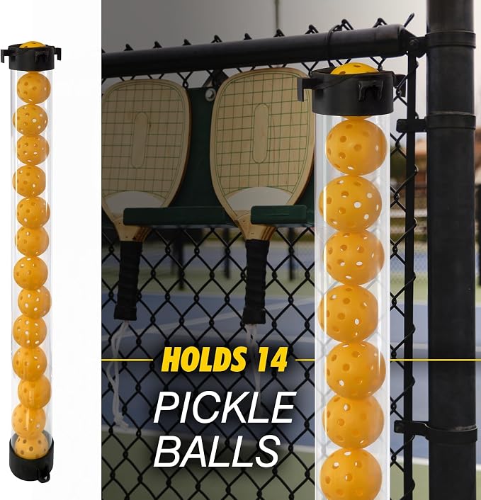Pickleball Picker Upper Ball Holder, Pickleball Ball Picker Hopper Tube, Pickleball Pickup Tube - Lightweight Pickleball Retriever Collector with Shoulder Strap