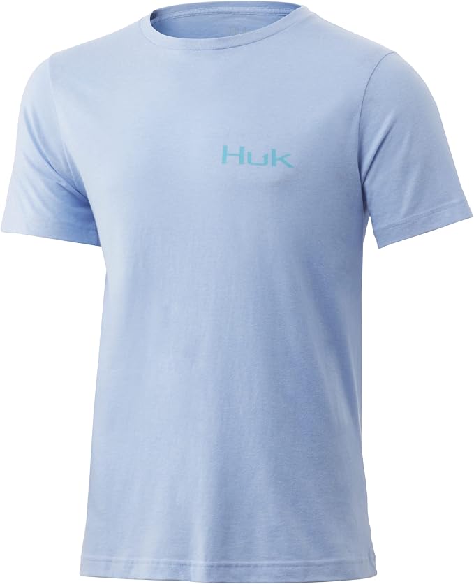 HUK Mens Performance Fishing Logo Tee, Short Sleeve T-Shirt for Men