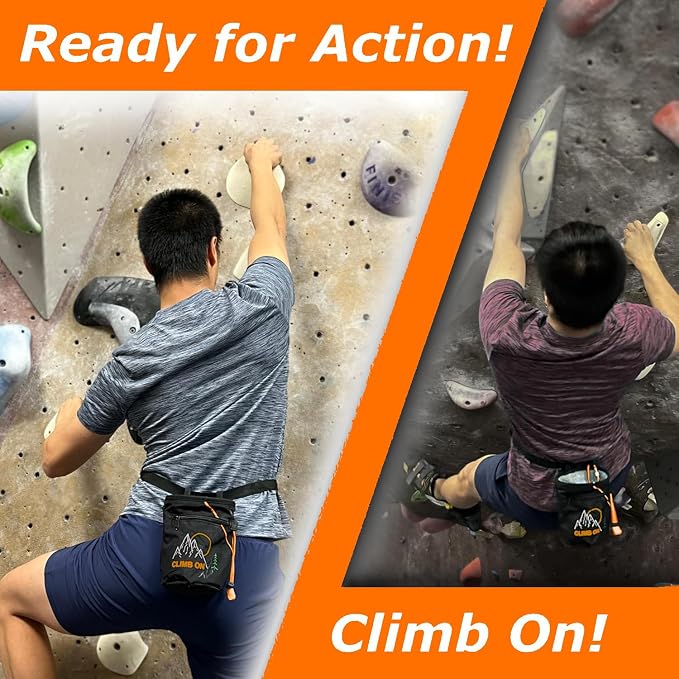 Chalk Bag + Ball for Rock Climbing, Bouldering, Top Rope | Climb On