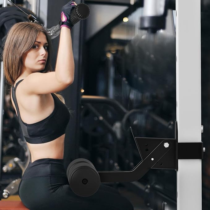 SELEWARE Squat Rack Attachment, Y-Shaped Dip Bar Attachment, Nordic Hamstring Curl Attachment and Lever Arms for 2x2 or 3x3 Power Rack with 5/8" or 1" Hole, Power Cage Accessories for Home Gym