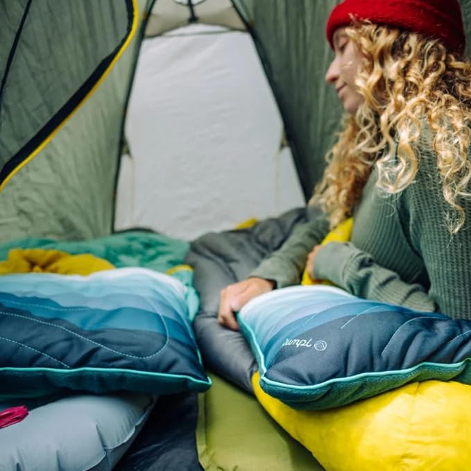 Rumpl Camp Pillow - Packable, Adjustable Comfort for Outdoors and Travel, Baja Fade
