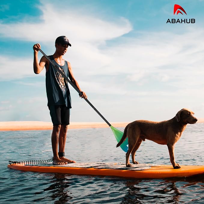Abahub 3-Piece Stand up Paddles, Lightweight Paddleboard Paddle Oars for Paddleboard, Adjustable Aluminum Alloy Shaft 68" - 84"
