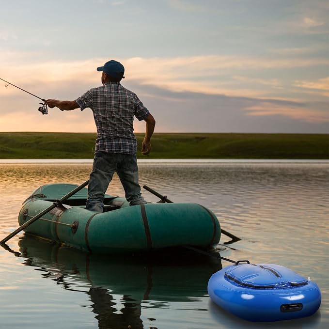 Inflatable Cooler for Kayak Tow Behind Floating Heavy Duty PVC River Cooler with Handle for Outdoor Kayaking Boating and Fishing