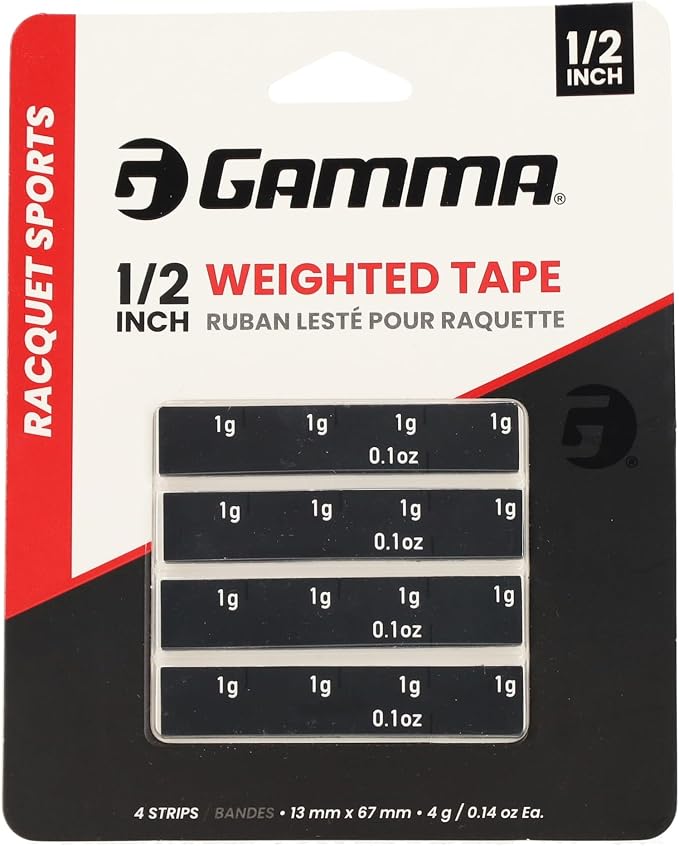 Gamma Weighted Tape – Adjustable Paddle & Racquet Weight for Enhanced Control, Power & Speed – Customizable Tape for Pickleball, Tennis, Padel Parent