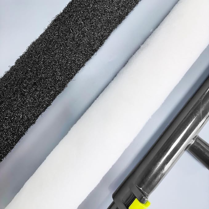 18 Inch Paint Roller Kit, 18" Microfiber Paint Rollers and Compound Roller, 24" Paint Tray, 10"-18" Adjustable Roller Frame, 32"-62" Extension Pole for Walls,Ceiling,Floors,Interior,Exterior Painting