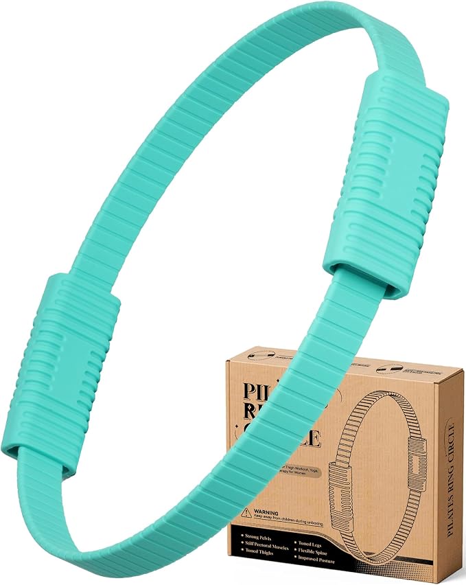 SUBCULTUREPICK Pilates Ring, Silicone Magic Pilates Rings, Lightweight & Durable Flexible Fitness Circle Exercise Equipment for Toning Arms, Thighs,Legs, Core,Yoga & Physical Therapy
