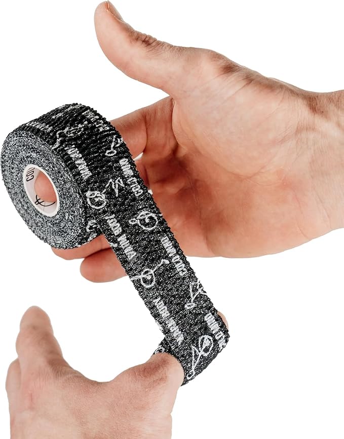 WARM BODY COLD MIND Lifting Thumb Tape for Weightlifting |1.5" x 20.6ft| - Hook Grip Tape for Gym, Powerlifting, Deadlift, Weight Lifting, Athletic Finger Wrap