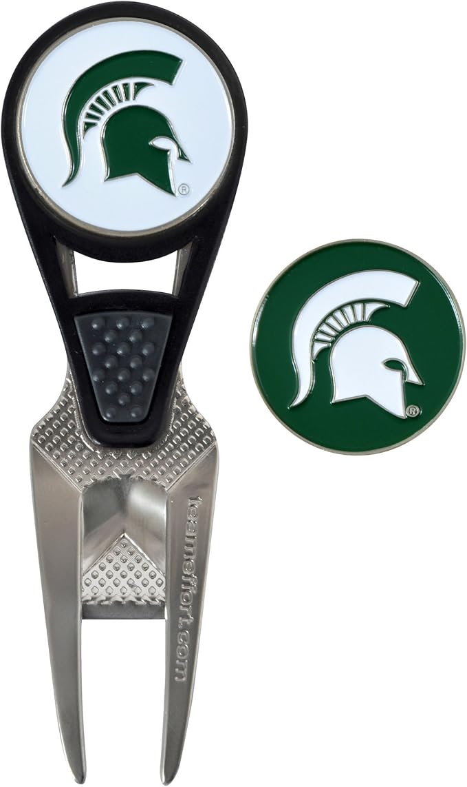 Team Effort Collegiate CVX Ball Mark Repair Tool & 2 Ball Markers