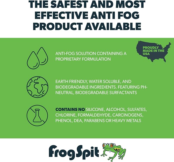 Frog Spit Pre-Moistened Anti-Fog Wipes | 100-Pack | Individually Packaged Travel Anti Fog Wipes for Glasses, Goggles, Face Masks, Helmet Face Shields