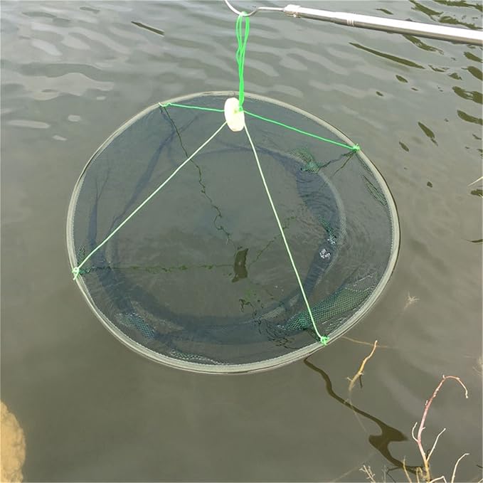 Foldable Fish Catching Net, Hand Cast Cage for Shrimp and Crab