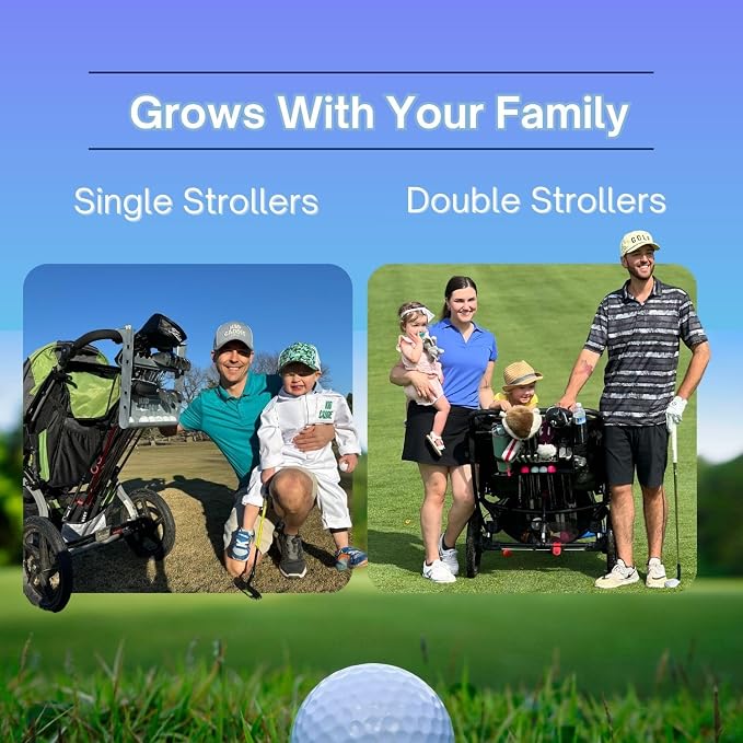 Golf Stroller Attachment - Easy Setup, Universal Fit, Golf Club Holder for Strollers, Introduces Kids to Golf, Encourages Early Golf Skills, Perfect Golf Gift for Parents