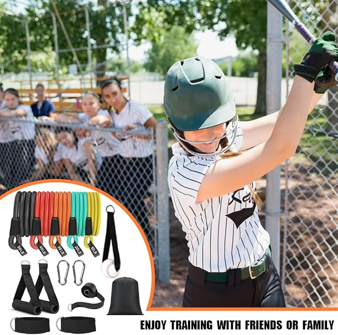 Davllin Baseball Resistance Trainer,Training Aid for Baseball Softball Pitchers,Interchangeable Grips to Build Arm Strength,Arm Bands for Baseball Players,Baseball Throwing Trainer,Great to Warm-Up