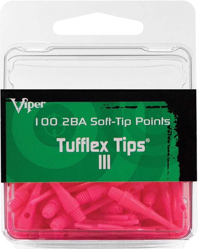 Viper Dart Accessory: Tufflex III 2BA Thread Soft Tip Dart Points (100 and 1000 Packs)