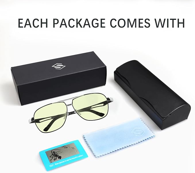 Polarized Photochromic Sports Sunglasses for Men UV-Protection Day & Night Driving Glasses - Al-Mg Metal Ultralight