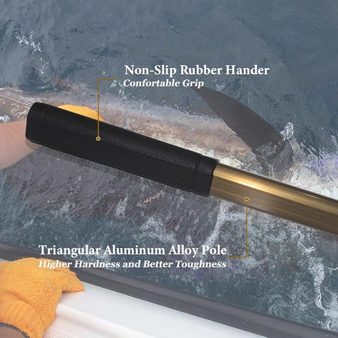 Dutiplus Telescopic Fish Gaff with 1~5 Teeth Assorted harpoons Barbed, Sea and Ice Fishing Spear Gig for Hunting Fish Frog Mole