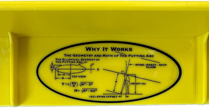 The Putting Arc - T3 Model - Golf Training Aid Used to Perfect Your Putting and Reduce Your Score! - Practice and Master Your Putting Fundamentals! - Golden Yellow