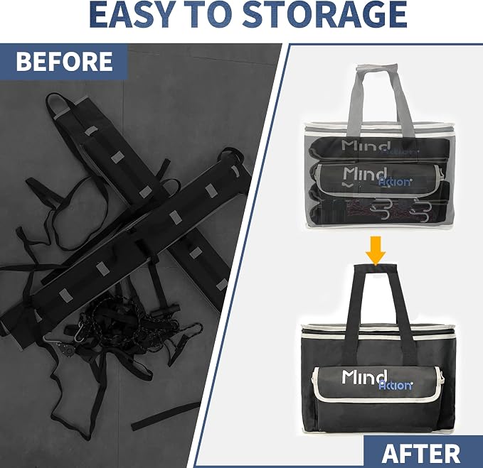 Universal Car Soft Roof Rack for Kayak/Canoe/Surfboard/SUP/Snowboard,Roof Rack Pads Carrier System Include 2 16FT Tie Down Straps,2 Ratchet Pulley Ropes,2 Hood Loops and Storage Bag (with Crossbar)