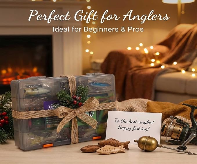 Elite Bass Fishing Tackle Box Kit - All-in-One Lure Set | Fully loaded with zero junk fillers. Premium Gear Gift for beginners, teens, Men, Dad, Weekend & Progressive Anglers