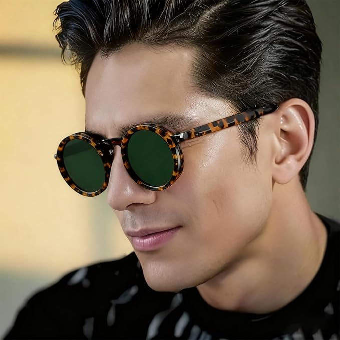 Polarized Adjustable Sunglasses HD Retro Round Glasses with ND Filter Lenses for Fishing/Street Photography Men Women