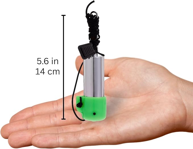 Scuba Choice Scuba Diving Safety Tank Rattle Stick Signal Bell, Loud Underwater Sound, 4.75” Compact Design, Noise-Free Storage Cover, Ideal for Scuba & Snorkeling