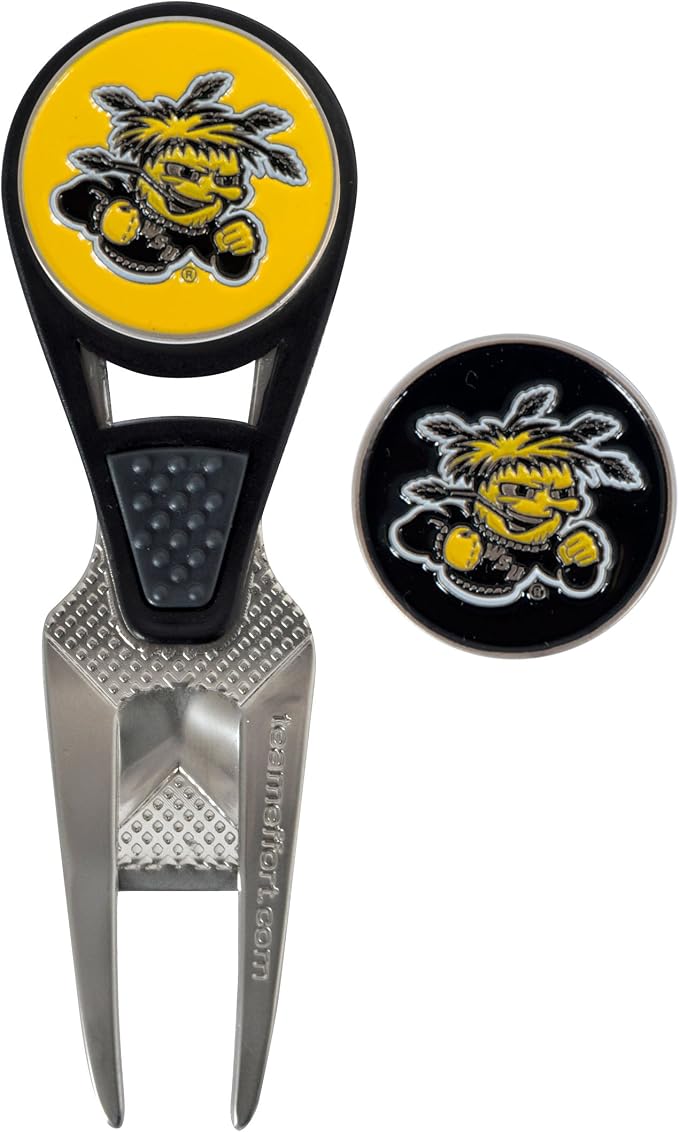 Team Effort Collegiate CVX Ball Mark Repair Tool & 2 Ball Markers