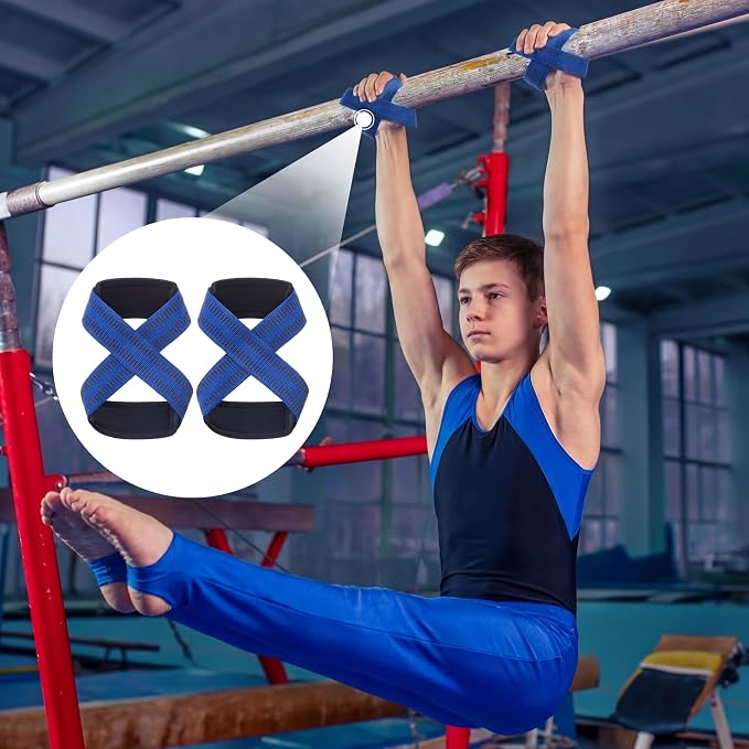 Soulchen 3 Pairs Gymnastics Straps for Strap Bar Swing Strap for Beginner & Athlete Wrist Support, 3 Different Size, Prevent Injury and Flyaway, Adjustable Safe Hand Grips for Training