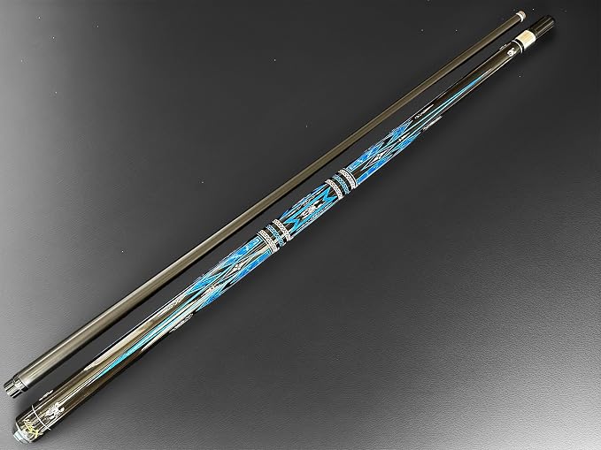 Tai ba cues Fibergalss Shaft Pool Stick with case, 13mm Multilayer Leather Tip, 58", Hardwood Canadian Maple Professional Billiard Pool Cue Stick, Quick-Release Joint, 18, 19, 20, 21 Oz (Selectable)