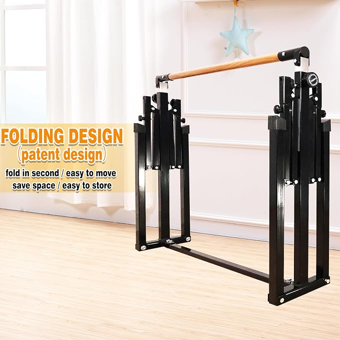 MARFULA 4FT/5FT Gymnastic Bar Set Gymnastics Kip Bar with 5 Ft Length 4Ft Inner Width 5ft Adjust Height Gymnastics Training Bar Equipment for Kids Professional Training Home and Club Use
