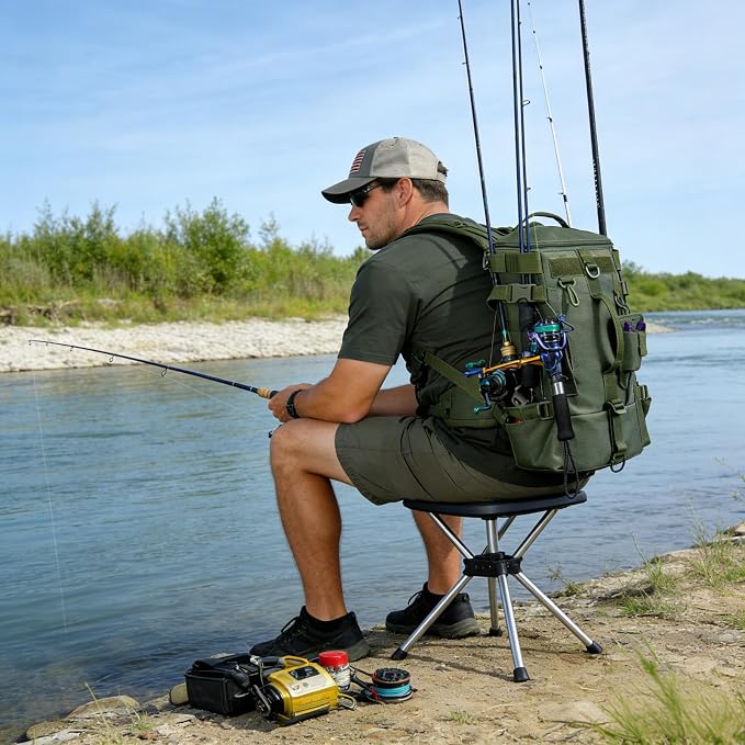 Fishing backpack,fishing tackle bag,gifts for fishing lovers,4-Way Carry Fishing Backpack Durable Tackle Bag Storage for Fishing Gear and Equipment,Fishing Tackle Storage Bags