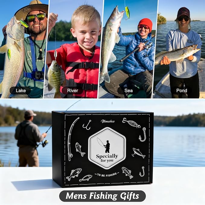 Ithmahco Fathers Day Fishing Gifts for Men Dad Unique, Funny Gifts for Fisherman Who Has Everything, Mens Fishing Gift for Birthday, Unique Gift for Fisherman Daddy Grandpa Brother Teen Boys