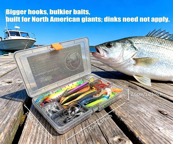 Elite Bass Fishing Tackle Box Kit - All-in-One Lure Set | Fully loaded with zero junk fillers. Premium Gear Gift for beginners, teens, Men, Dad, Weekend & Progressive Anglers